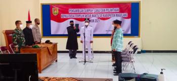 Kades  Gelar Pelantikan  Secara Virtual